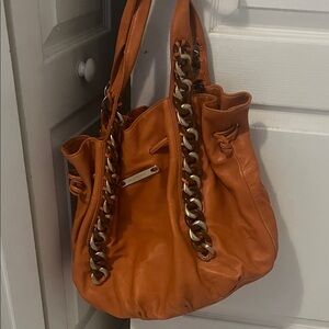 Michael Kors Orange Leather Shoulder Bag
